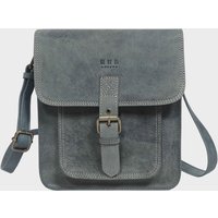 Real Hide Bags Women's 'CAROLYN' Real Leather iPad Tablet Crossbody Bag in Mid Blue