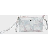 Assots London Women's 'TODD' Tie Dye Real Leather Crossbody Wristlet Bag in Blue