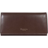 Assots London Women's 'CLAIRE' Real Polished VT Vintage Leather Flap Over Purse in Brown