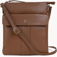 Assots London Women's 'AMBA' Soft Full Grain Real Leather Crossbody Bag in Tan