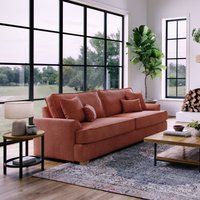 The Great Sofa Company Ophelia 4 Seater Chenille Sofa in Red | Size: 3 Seater