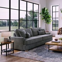 The Great Sofa Company Ophelia 4 Seater Chenille Sofa in Dark Grey | Size: 3 Seater