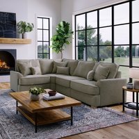 The Great Sofa Company Ophelia Left Hand Facing Chenille Corner Sofa in Grey | Size: 3 Seater