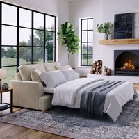 The Great Sofa Company Ophelia Chenille Sofa Bed in Stone | Size: 2 Seater