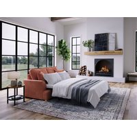 The Great Sofa Company Ophelia Chenille Sofa Bed in Red | Size: 2 Seater