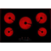 Willow 77cm Ceramic Hob Touch Control Hardwired with 5 Cooking Zones in Black