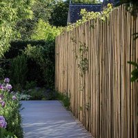 Woven Wood 1.9m(L) x 1.2m(H) Natural Premium Thick Bamboo Cane Fencing Screening Rolls