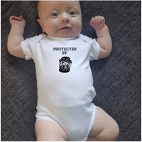 Personalised Protected Cavapoo Dog bodysuit Grow m
