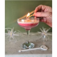 Afewhometruths Handmade Scented Cosmopolitan Cocktail Candle in Clear