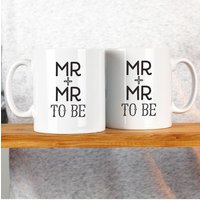 Afewhometruths Men's Engagement Gift Mug Matching Set Of Two Mr & Mr To Be in White