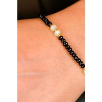 The Colourful Aura Girl's Silver Bead Daily Elegant Indian Mangalsutra Adult & Kids Nazaria Bracelet in Turquoise