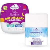 Duvet & Pillow 7.5 Tog Bedset Waterproof Mattress Protector Single