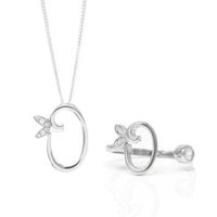 Say It With Winged Initial Ring Gift Set - Silver - O | Size: 18 inches