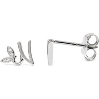 Say It With Winged Initial Earring Pair - Sterling Silver - N