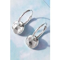 Sterling Charm Hoop Earrings