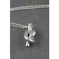 Otis Jaxon London Women's Friendship Sterling Silver Knot Promise Necklace