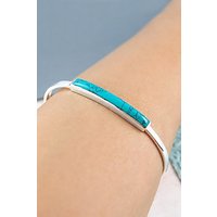 Otis Jaxon London Women's Turquoise December Birthstone Sterling Silver Bangle