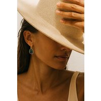 Otis Jaxon London Women's Labradorite Irregular Sterling Silver Drop Earrings in Gold