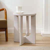 Scottish Everlastings Ltd Greige Round Side Table in Beige