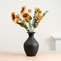 Sunflower Bouquet 30.5cm Collared Vase Yellow