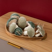 10pc Green Hanging Toadstools