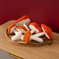 6pc Tone Hanging Toadstools