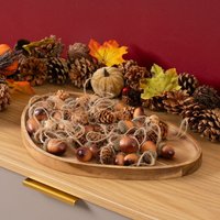 Scottish Everlastings Ltd 24pc Decorative Hanging Acorns & Cones in Brown