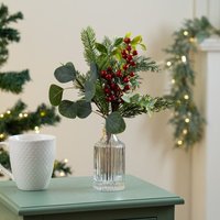 Set 2 32cm Christmas Bottle Arrangements