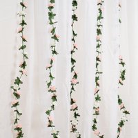 Scottish Everlastings Ltd 180cm Mini Rose Garland White/Light Pink Pack 6 in White