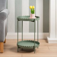 Scottish Everlastings Ltd Green Round Scallop Table