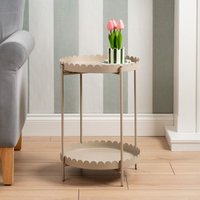 Scottish Everlastings Ltd Beige Round Scallop Table