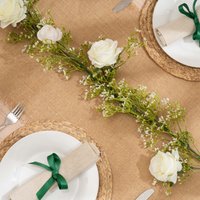 Scottish Everlastings Ltd 95cm Rose & Gyp Garland in White