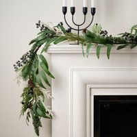 Scottish Everlastings Ltd 180cm Blueberry & Pine Garland in Blue