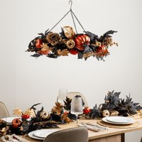 Scottish Everlastings Ltd 55cm Premium Hanging Wreath Black / Gold