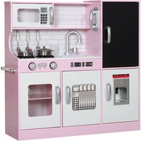 Play Kitchen Pretend Toy Kitchen w Toy Phone Chalkboard Sink