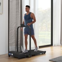 HOMCOM 2.5HP Folding Treadmill Walking Pad with Remote Control, 1-10km/h in Black