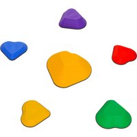 6PCs Stepping Stones Non Slip Stackable River Stones Pack
