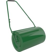 OUTSUNNY 63 L Lawn Roller Large Heavy Duty Metal Sand or Water Filled in Dark Green