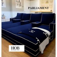 HOB Furniture Viva Luxury Cinema Sofa 12ft x 6ft in Blue