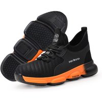 SAFETY BRANDS Men's Safety Air Trainers Steel Toe Cap Boots Lightweight Water Resistant Shoes in Black | Size: 10