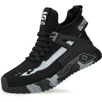 SAFETY BRANDS Men's Mens Safety Steel Toe Cap Boots Trainers Shoes Sneakers Lightweight Water Resistant in Black | Size: 12