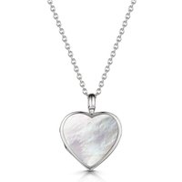 LOVELOX Lockets Women's Mother of Pearl Modern Heart Locket in Silver