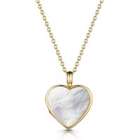LOVELOX Lockets Women's Mother of Pearl Modern Heart Locket in Gold