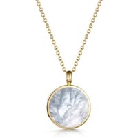 LOVELOX Lockets Women's Mother of Pearl Modern Round Locket in Gold
