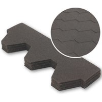 Novecrafto Premium Bitumen Roof Felt Shingles Heavy Duty Hexagonal Asphalt Roof Shingles 80x31.5cm (25 Pcs) in Black | Size: 80x31.5 cm