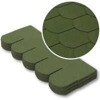 Novecrafto Premium Bitumen Roof Felt Shingles Heavy Duty Asphalt Roof Shingles 80x31.5cm (25 Pcs) in Green | Size: 80x31.5 cm