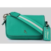 Ashwood Leather Women's 'Eleganza Milano' Real Leather Flapover Crossbody Bag in Green