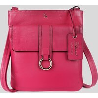 Ashwood Leather Women's 'Heaven' Real Leather Cross Body Bag in Raspberry