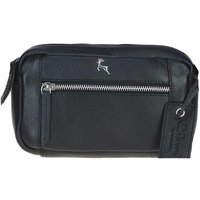Ashwood Leather Women's 'Cork' Compact Leather Crossbody Bag in Black