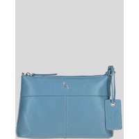 Ashwood Leather Women's 'Dublin' Elegant Real Leather Crossbody Bag in Blue